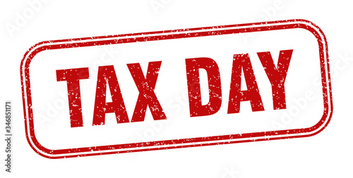 tax day stamp. tax day square grunge sign. label