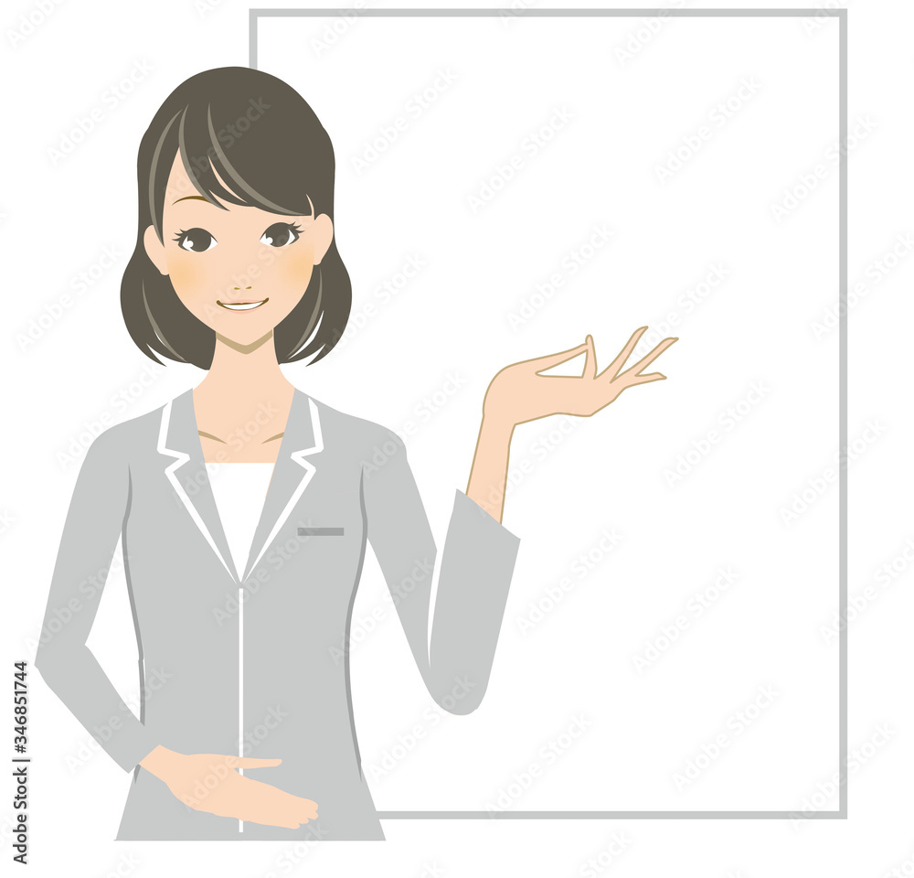 スーツを来た社会人女性のイラスト Stock Illustration Adobe Stock