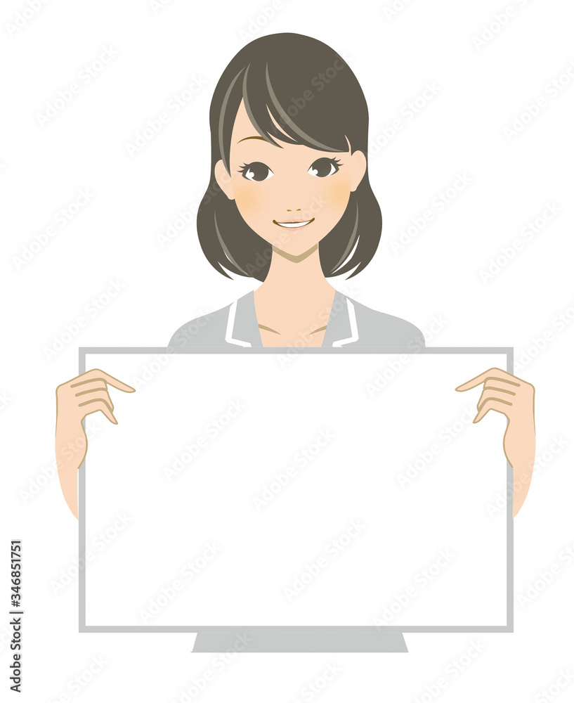 スーツを来た社会人女性のイラスト
