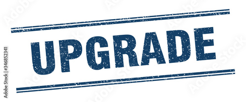 upgrade stamp. upgrade label. square grunge sign
