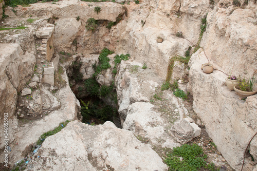 Old cave at  the Cave of the Patriarchs in the West Bank