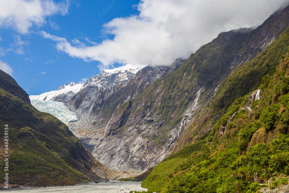 Beautiful mountain valley. Franz Joseph Glacier. South Island, New Zealand