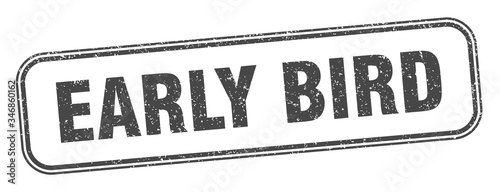 early bird stamp. early bird square grunge sign. label