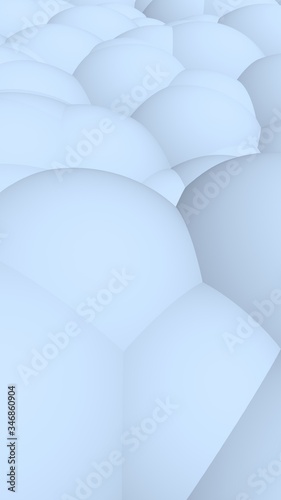 3d rendering picture of blue balls. Abstract wallpaper and background. 3D illustration