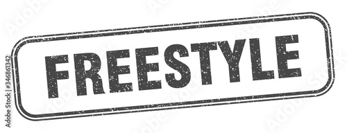 freestyle stamp. freestyle square grunge sign. label
