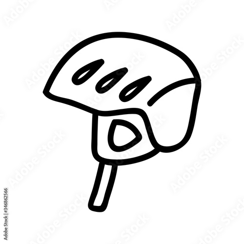 safety helmet open type without visor icon vector. safety helmet open type without visor sign. isolated contour symbol illustration