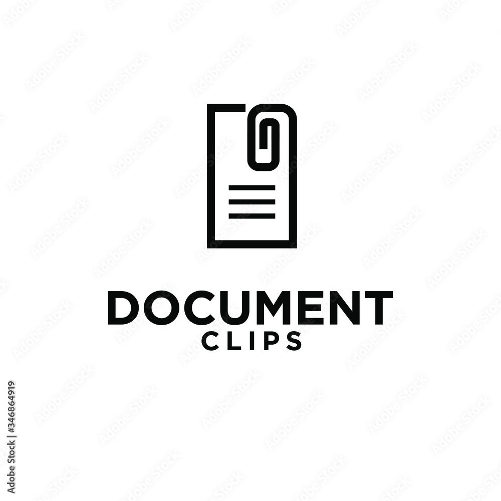 Fototapeta premium simple pencil clip logo icon design template