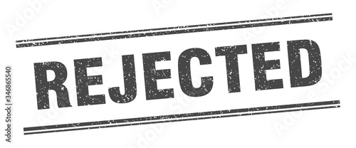 rejected stamp. rejected label. square grunge sign