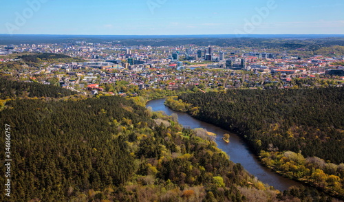 Aerial view of the city of Vilnius