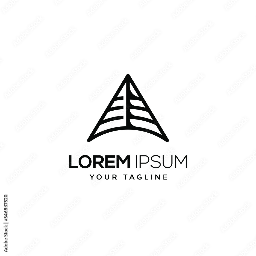 flat modern abstract letter a logo design vector flat modern abstract letter a logo design vector