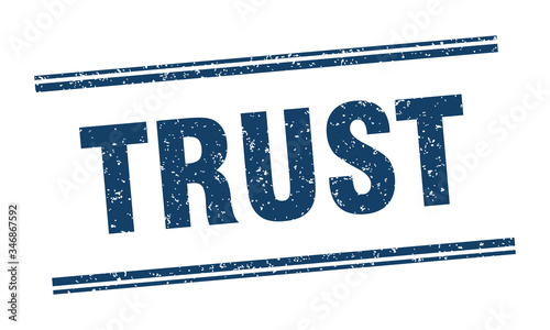 trust stamp. trust label. square grunge sign