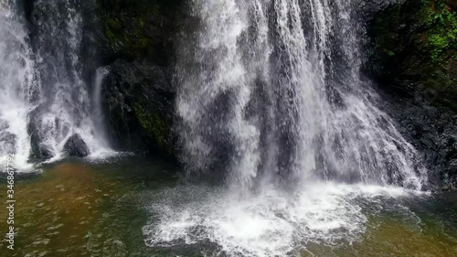 Wallpaper Mural Video of slow motion at Base of Krung Ching Waterfall in raining season. There is placed in Abundant forest at Nakhon Si Thammarat province.  Torontodigital.ca
