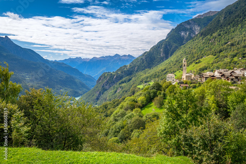 Late Summer, early Fall in Soglio, a village in the district of Maloja in the Swiss canton of Graubünden close to the Italian border. It lies on the nothern side of Val Bregaglia (Bergell in German)