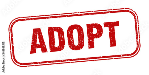 adopt stamp. adopt square grunge sign. label