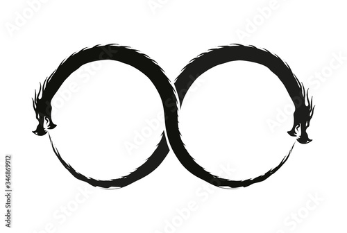 Double Dragon Infinity Symbol black