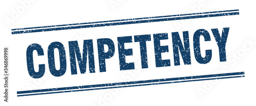 competency stamp. competency label. square grunge sign