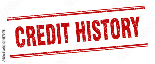 credit history stamp. credit history label. square grunge sign
