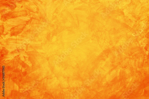 yellow and orange grunge texture cement or concrete wall banner, blank background