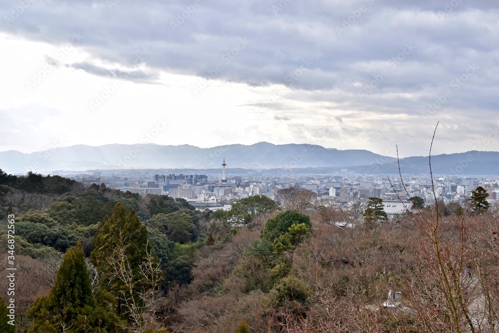 清水寺からみた京都の街並み