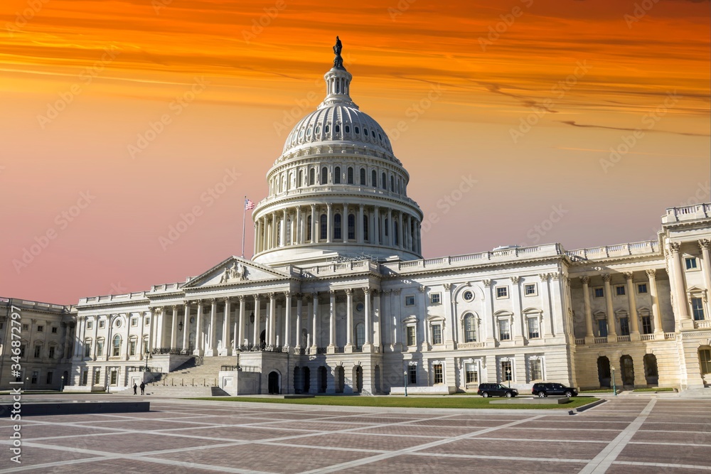 Obraz premium Washington DC, US Capitol Building