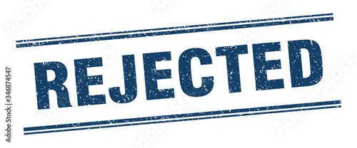 rejected stamp. rejected label. square grunge sign