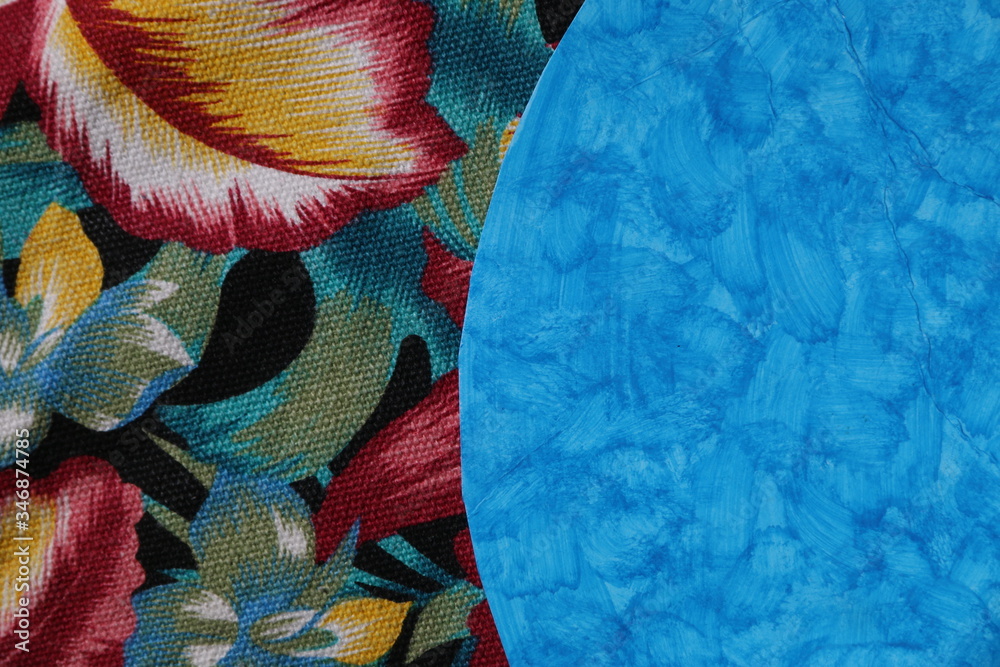 Obraz premium fondo abstracto gris con texturas textiles florales 