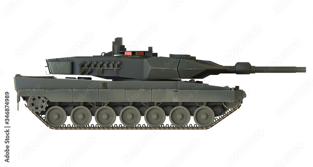Military Tank isolated on white background – 3D Render