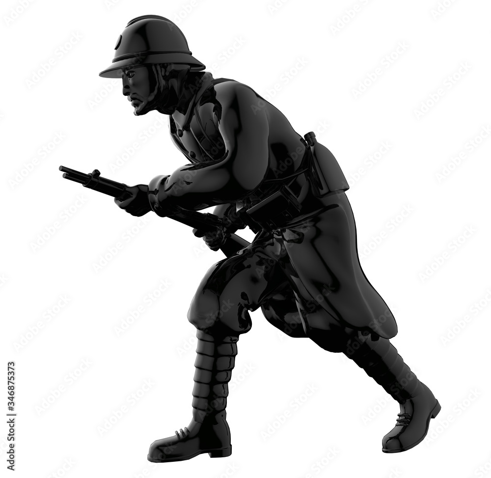 Army soldiers silhouette. Soldier keeps watch on guard. Rangers on border. Commandos team unit. Special force crew. 3d render Army soldiers silhouette. Soldier keeps watch on guard. Rangers on border. Commandos team unit. Special force crew. 3d render