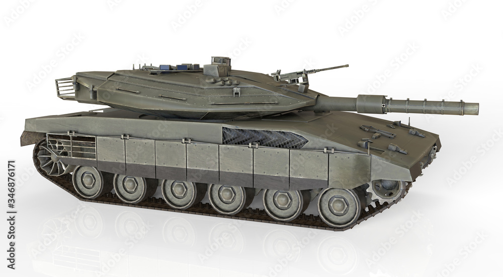 Military Tank isolated on white background – 3D Render Military Tank isolated on white background – 3D Render