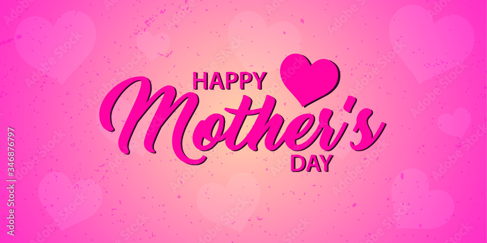 Happy Mother's Day Greeting Heart background