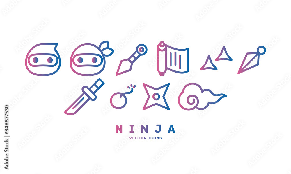 [NINJA] vector icons 
