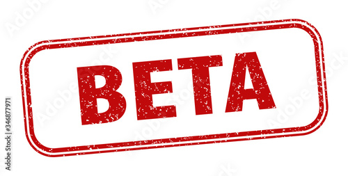 beta stamp. beta square grunge sign. label