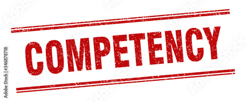 competency stamp. competency label. square grunge sign