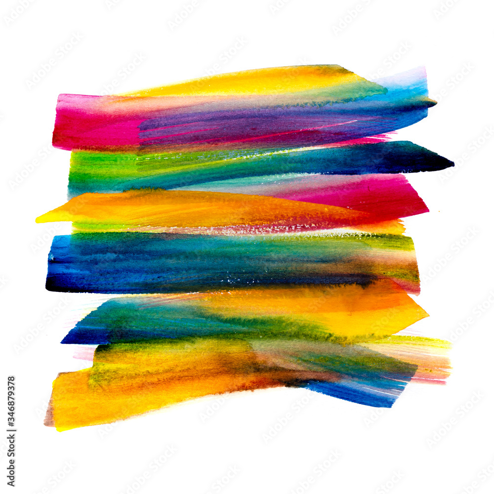 Fototapeta premium Paint abstract splash of watercolor for the text message background. Colorful splashing in the paper. It is wet texture from brushes. Picture for creative wallpaper or design art work.