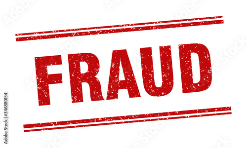 fraud stamp. fraud label. square grunge sign