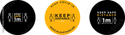 Keep distance signage icon