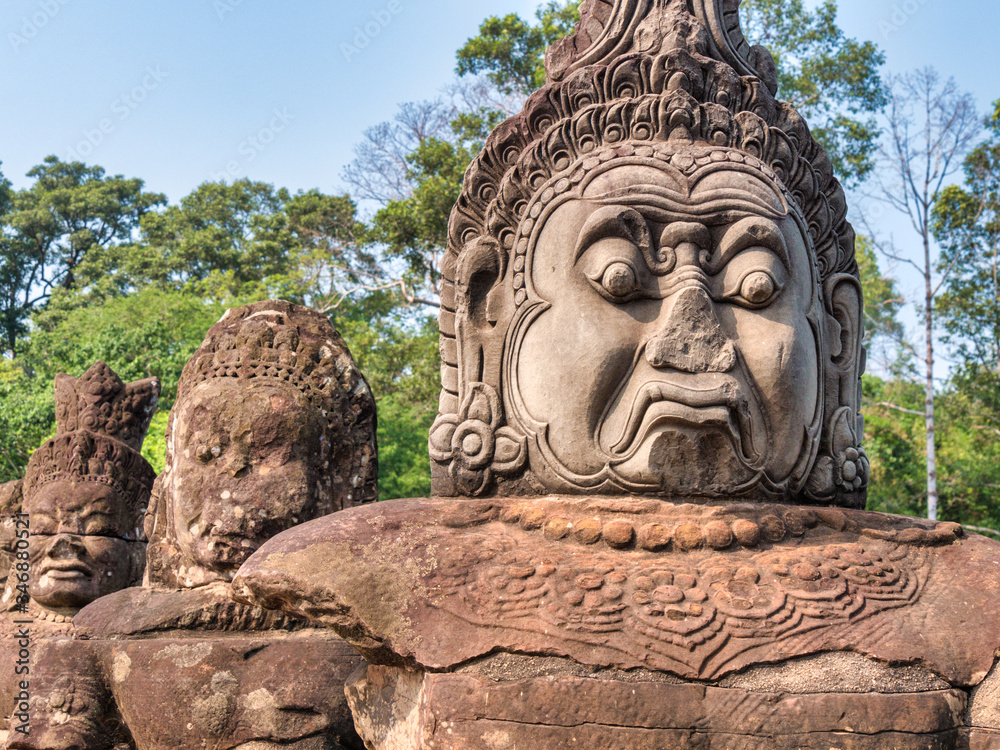 カンボジアのアンコールワット遺跡周辺