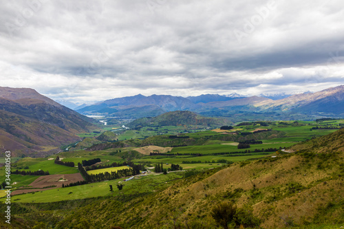 Landscapes of New Zealand. Greenery and sky.