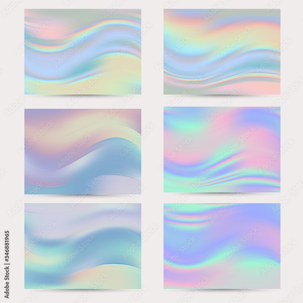 Abstract blurred gradient background. Vector illustration. concept for your graphic design, banner or poster. set of pastel gradients. eps 10
