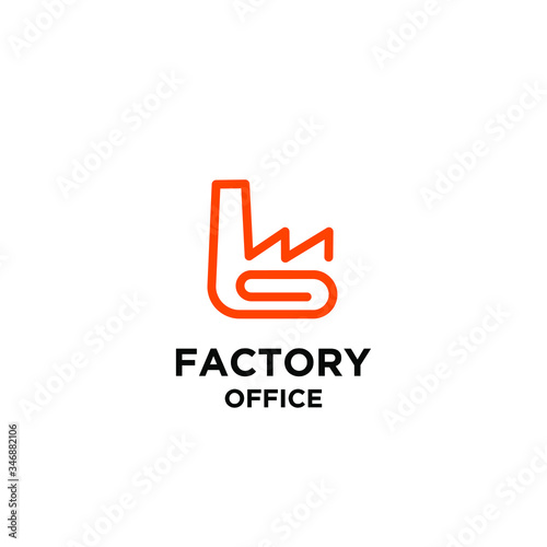 simple factory clip logo icon design template © Alpha Factory Std