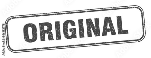 original stamp. original square grunge sign. label