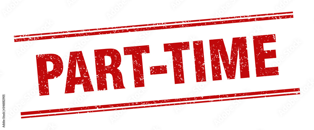 part-time stamp. part-time label. square grunge sign part-time stamp. part-time label. square grunge sign