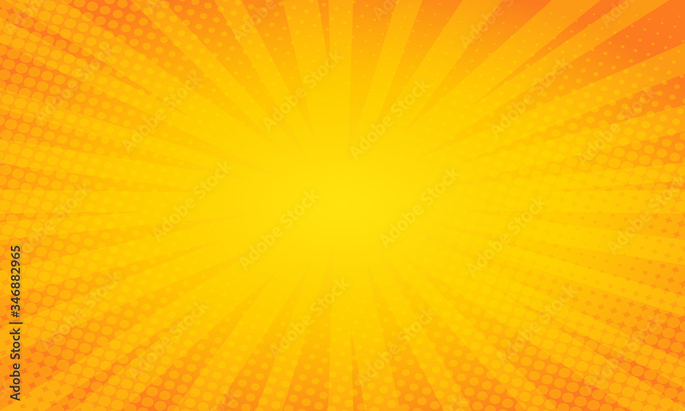 Obraz premium Pop art cartoon halftone background vector design