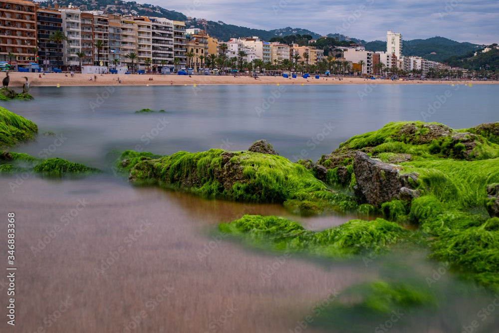 Lloret de Mar beach in Costa Brava of Catalonia, Spain. Lloret de Mar beach in Costa Brava of Catalonia, Spain.