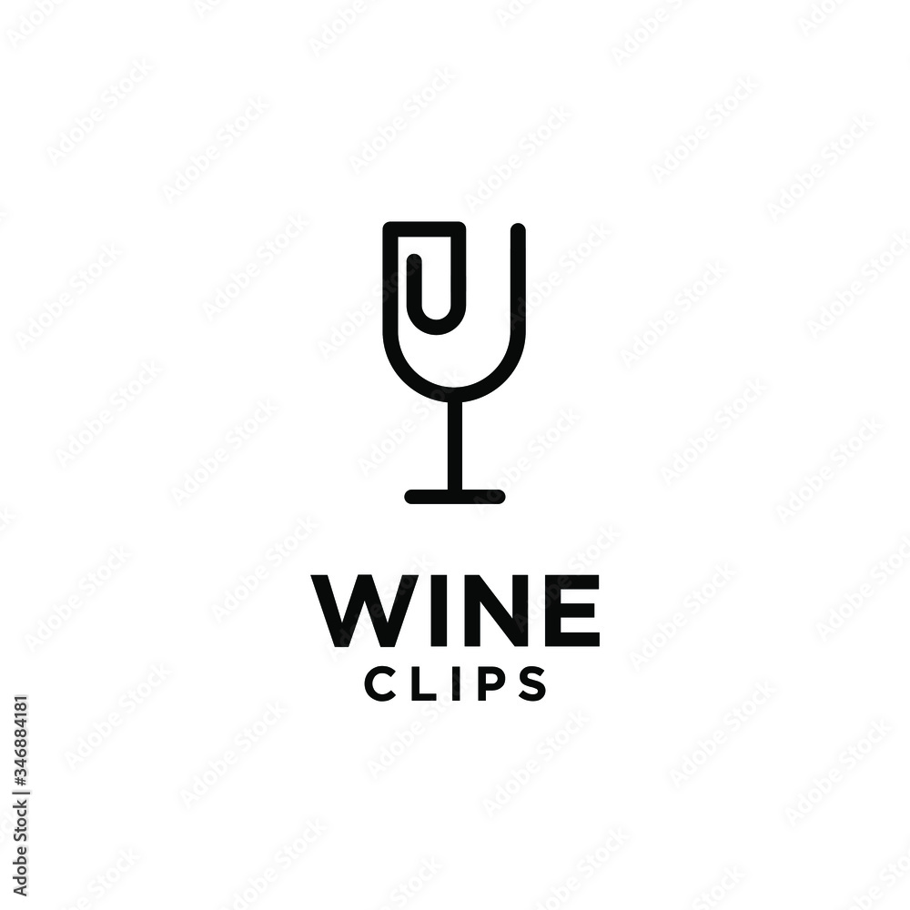 simple clip logo icon design template