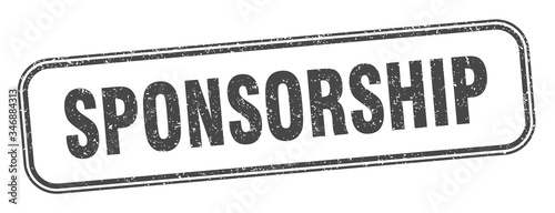 sponsorship stamp. sponsorship square grunge sign. label