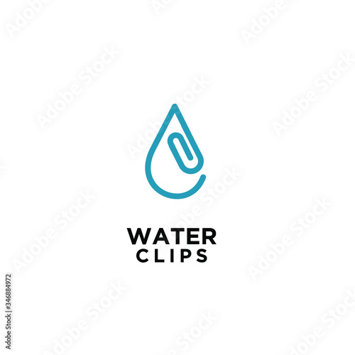 simple clip logo icon design template