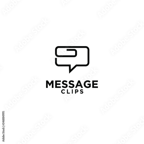 simple clip logo icon design template