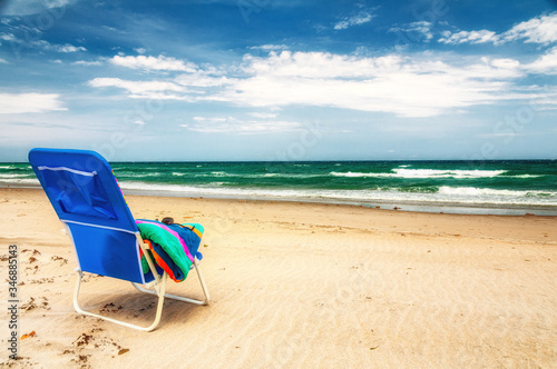 Fototapeta Naklejka Na Ścianę i Meble -  Lounge chair on the beach
