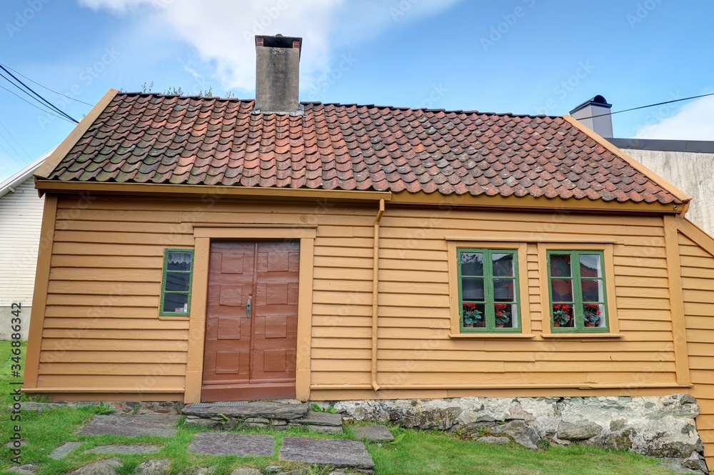 Fototapeta premium Haugesund, ville portuaire en Norvège